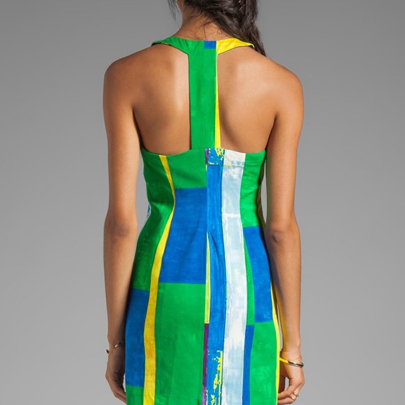 plenty by TRACY REESE Multicolor Abstract Watercolor Print Shift Mini Dress 2 XS - Picture 3 of 13